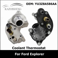YU3Z8A586AA Engine Coolant Thermostat Housing for Ford Explorer Mercury Mountaineer Cooling System Y