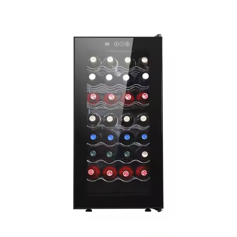 Professional Wine Cooler 78L 32 Bottles Wine Refrigerator Cabinet Fridge Freestanding