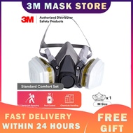 【Fast Delivery】3M 6200 Respirator   3M 6006 Multi Acid Gas/ Organic Vapor Cartridge - 7 Pieces Set [