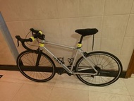 Triban Road Bike Silver Yellow Accents
