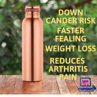 [Made in India] Copper Water Bottle for Ayurvedic Health Benefits 950 ML Joint Free Leak Proof