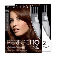 Nice'n Easy Perfect 10 Permanent Hair Dye, 6WN Light Chocolate Brown Hair Color, Pack of 2