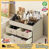 WEILIANG Large Capacity Dressing Table Makeup Organizer Dustproof Home Skincare Organiser Home Drawe