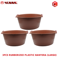 3pcs Industrial Grade Rubberized Plastic Basin Fish Banyera Round LARGE Banyera