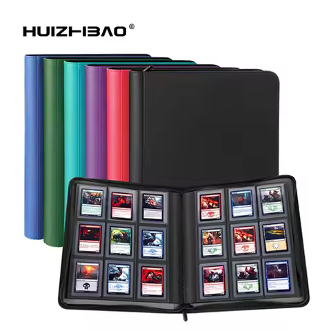 Card Binder, 9-Pocket Trading Card Album Holder fits for 3 x 4'' Card holder, Double-sided Card Disp