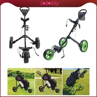 [Lohobby] Golf Push Trolley Lightweight 3 Wheel Caddy Cart for Golf Bag Foldable Push Pull Golf Cart