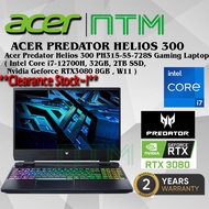 *CLEARANCE STOCK* ACER PREDATOR HELIOS PH315-55-728S i7-12700H 32GD5 2TB SSD RTX3080 RTX 3080 Gaming
