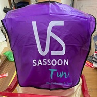 Reusable plastic purple hair dye cape, waterproof home hair dye tarpaulin