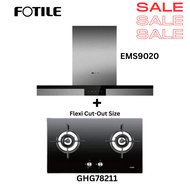 Package Set FOTILE HOOD EMS9020 + FOTILE BUILT-IN GHG78211 GAS HOB -| 90cm Chimney hood - ( STOCK CLEARANCE )