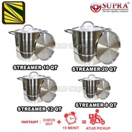 Supra Panci Stock Pot Stainless Steel Steamer/ 8, 12, 16, 20 Qt