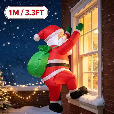 1pcChristmas Decorations Inflatable Santa Claus Climbing Wall Toys Home Yard Ornaments Decor Christm