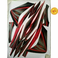 Striping sticker lis body yamaha jupiter z new robot 2009 2010 hitam merah bodi motor standar berkualitas terbaik