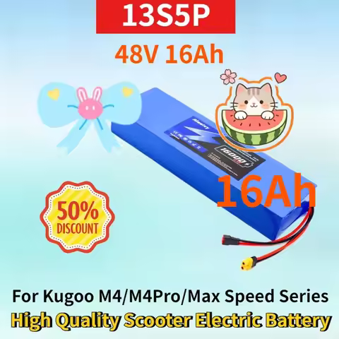 13S5P 48V 16Ah Li-ion Rechargeable Battery for Kugoo M4/M4Pro/Max Speed Series Built-in High Quality