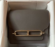 Hermes Roulis Mini 金扣大象灰色