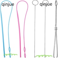 QINJUE Loop Turner Hook, Blue Metal Sewing Loop Kit, Latch plastics Red Sliver Loop Turner Tool Flex