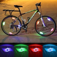 ST/🌞Mountain Bike Spoke Lights Road Bike Fixed Gear Bicycle Led Hub Light Set Willow Leaf Lights Wheel Lights7Colored Li