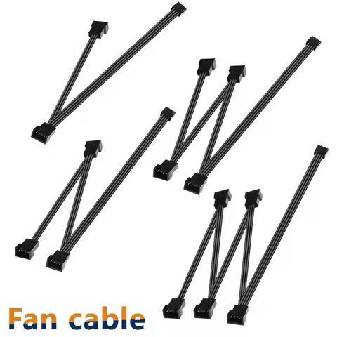 Angitu 1x2x 3x 4x 5x 6x4pin Fan Extension Splitter Cable 4Pin PC CPU PWM Cooler Male to Female Fan P