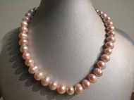 [ 廣緣-珍珠 ] 10mm  南洋天然紫羅蘭珍珠項鍊   **可議價**
