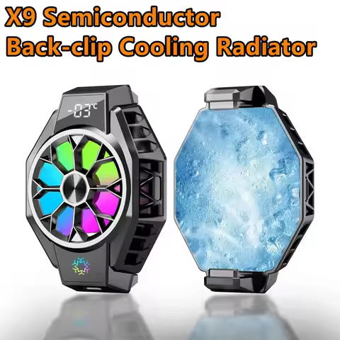 X9 Portable Mobile Phone Game Cooler for PUBG Semiconductor Back-clip Cooling Fan Radiator for IPhon