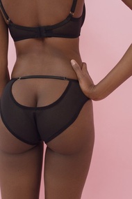 剪裁內褲 - Ouvert 透明內褲 - 透明情趣內衣 Keyhole 內衣