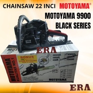 PROMO DISCONT. MOTOYAMA - Chainsaw Black Series 9900A Bar 22” Mesin Gergaji Pohon Kayu 22 Inci Alat