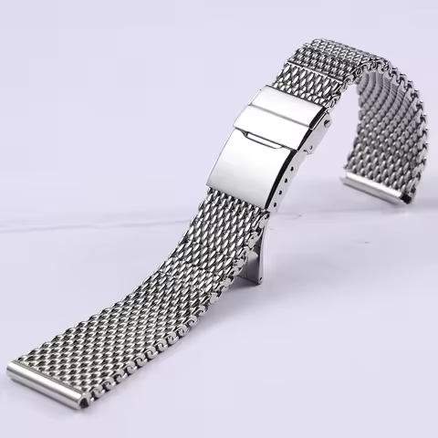 high quality 22 24mm silver stainless steel watchband for Breitling Super Avenger metal strap deploy