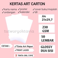 230 gsm A4 art carton paper contains 50 sheets