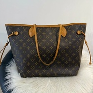 LV Neverfull mm 經典老花購物袋