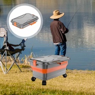 [szlztmy2mg] Foldable Car Wash Bucket with Wheels Water Tank Pail with Handle Water Outlet 5.81 Gall