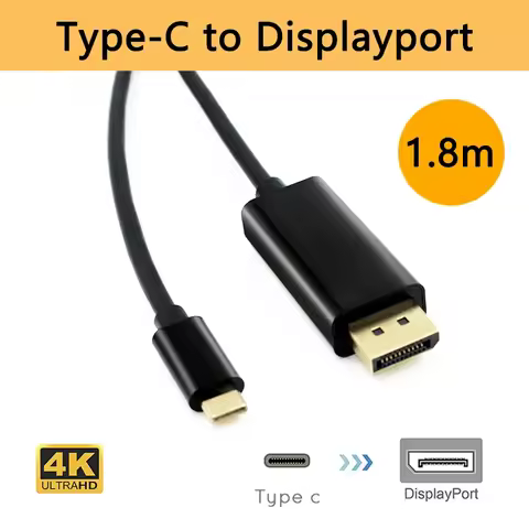 USBC Type-C to Displayport DP Male to Male 4k Converter Cable 1080P Adapter Swither for PC Display L