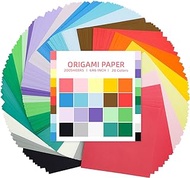 Double Sided Square Colored Paper 6X6 Inch Cute Colorful Construction Paper 200 Sheets 20 Colors 80gsm for Art &amp; Craft Beginners