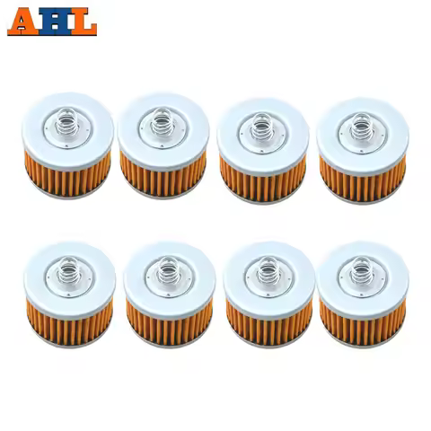 8PCS AHL Motorcycle Oil Filter For Bajaj 100 Boxer CT100 115 Caliber 130 BM150 135 Pulsar For Yamaha