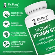 ✅Ready Stock✅Dr. Berg Natural Vitamin B12 1000 mcg with B Complex Blend - Methylcobalamin B12 for En