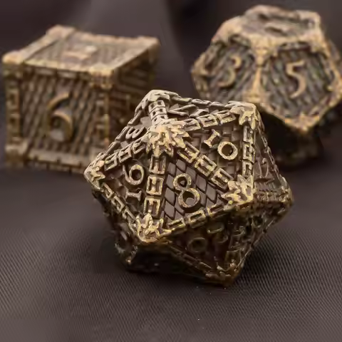 DND Metal Dice Set Dragon Scale Dice Role Playing Games Polyhedral Dice RPG Dice D20 D12 D10 D8 D6 D