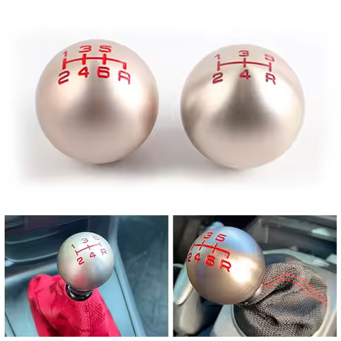 Aluminum 5/6 Speed JDM Ball Shape Shift Gear Knob M10*1.5 For Honda Fit Civic City FD2 FN2 EP3 TYPE