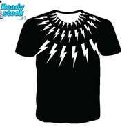 Men's Hip Hop Lightning T-Shirt Oversized Hip Hop Loose 3D Printed T-Shirt Summer Short Sleeve T-Shi