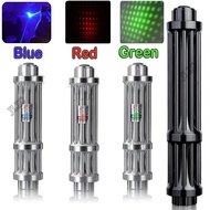 Green Laser Pointer- USB 10000m High Powerful Device Burning Match Adjustable Red dot Blue Laser Torch Combination for Hunting
