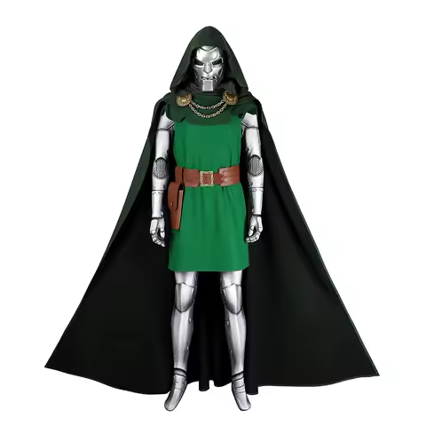 Fantastic Four Doctor Doom Cosplay Costumes Jumpsuit Cloak Mask Fullset Mens Victor Von Doom Uniform