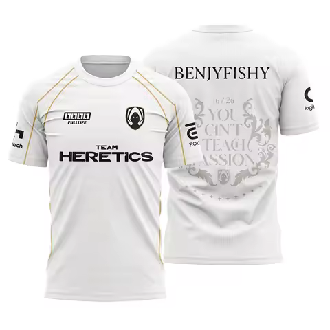 2026 Esports Team Heretic Men T-shirts VCT EMEA Valorant Player Uniform Jersey Boys Summer Breathabl