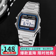 卡西欧（CASIO）手表 小春同款 情侣经典复古小方块 时尚学生表小金表 A158WA-1D