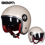 Casco BEON B108A Vintage Motorcycle Helmet Beon 3/4 Open Face Helmets Motocross Casque Moto Casque C