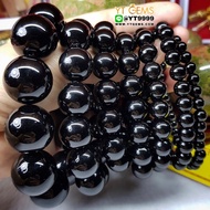 สร้อยข้อมือนิล เกรดA (แบบเงา) นิลแท้ ขนาดหิน 20 mm YTG-8909