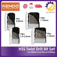 KENDO HSS Twist Drill Bit Set, For Metal and Wood, Suitable for Makita, Bosch, DeWalt, Stanley Drills