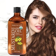 Mustard Oil - Oil for Skin and Hair Care, Cold-pressed Oil for Body Massage, Natural Oil from Mustar