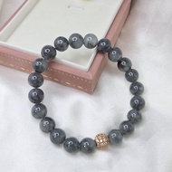 冰潤 烏雞 芝麻糊 手串 手珠 珠串 | 天然緬甸玉A貨翡翠