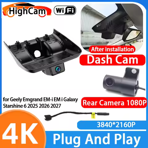 HighCam for Geely Emgrand EM-i EM i Galaxy Starshine 6 2025 2026 2027 4K Wifi Car DVR Video Recorder