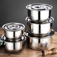 Queen Fish ชุดหม้อแขก 5 ใบ QF-K88 ขนาด 16-18-20-22-24 cm หม้อแขก ชุดหม้อสแตนเลส หม้อต้มสแตนเลส ชุดหม