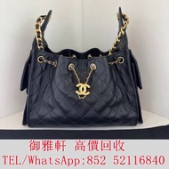 €全港丩攵：Chanel香奈兒25bag小號 黑金荔枝紋牛皮 名牌手袋 手袋 舊手袋 斜挎包、水桶包、手提包、腰包 斜挎包、菲拉格慕 Ferragamo、單肩包、Balenciaga普拉達PRADA、