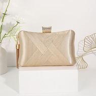 GFS store Womens dinner bag satin fringe dress evening bag cross-body bag