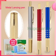 Pen Bekam Silver / Red / Blue + 28 G Kotak Jarum Bekam / Alat Terapi Bekam Acupuncture Terapi Darah 